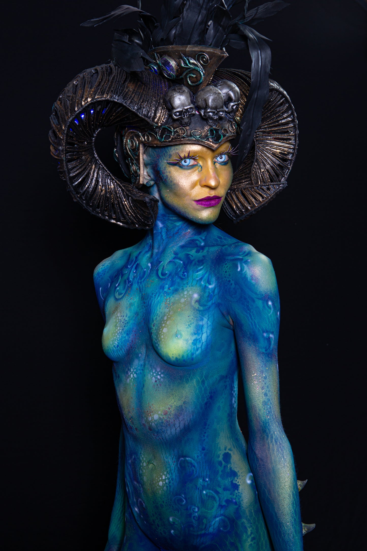 Body painted model by SiG featuring seamless application of Snatch Patch